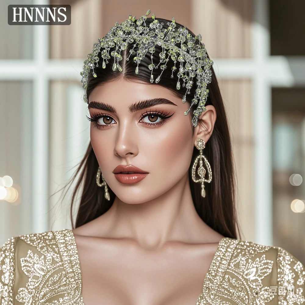 

TOPQUEEN Bridal Wedding Sparkling Rhinestone Headband Hand Woven Exquisite Women's Banquet Dance Party Hair Accessory YXA200