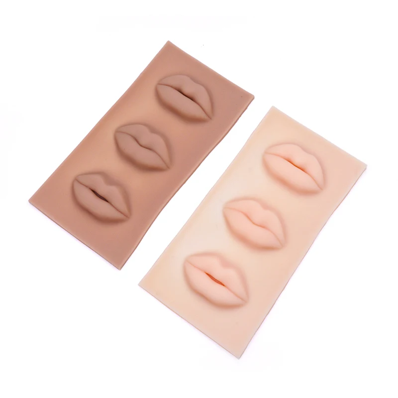 Modèle de lèvres 3D en latex pour la pratique du maquillage permanent et de la coloration des lèvres, avec 3 types de formes de lèvres européennes pour la technique de blush des lèvres
