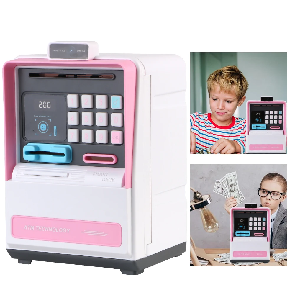 Simulated facial recognition Electronic Password Money Box Electronic Password Money Box Mini Safe Coins Cash Saving Money Box