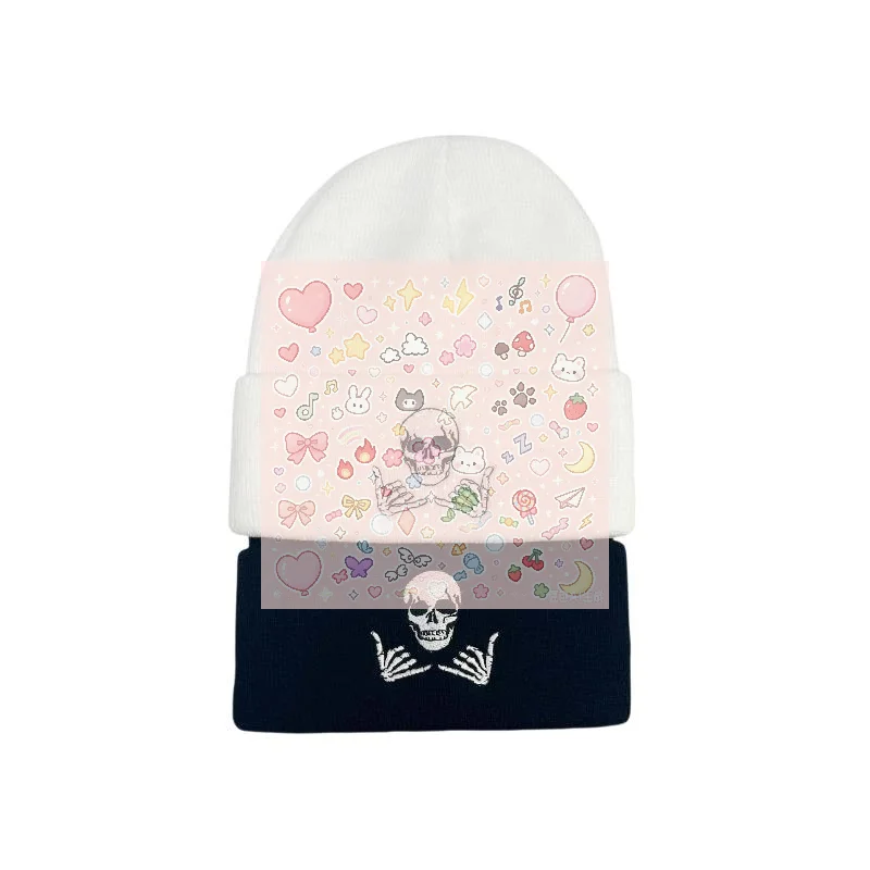Winter Beanies Hat Men Women Cozy Winter Knit Skull Cap Embroidered Warm Beanies Thick Stretchy Hat Unisex Sports Beanies Hat