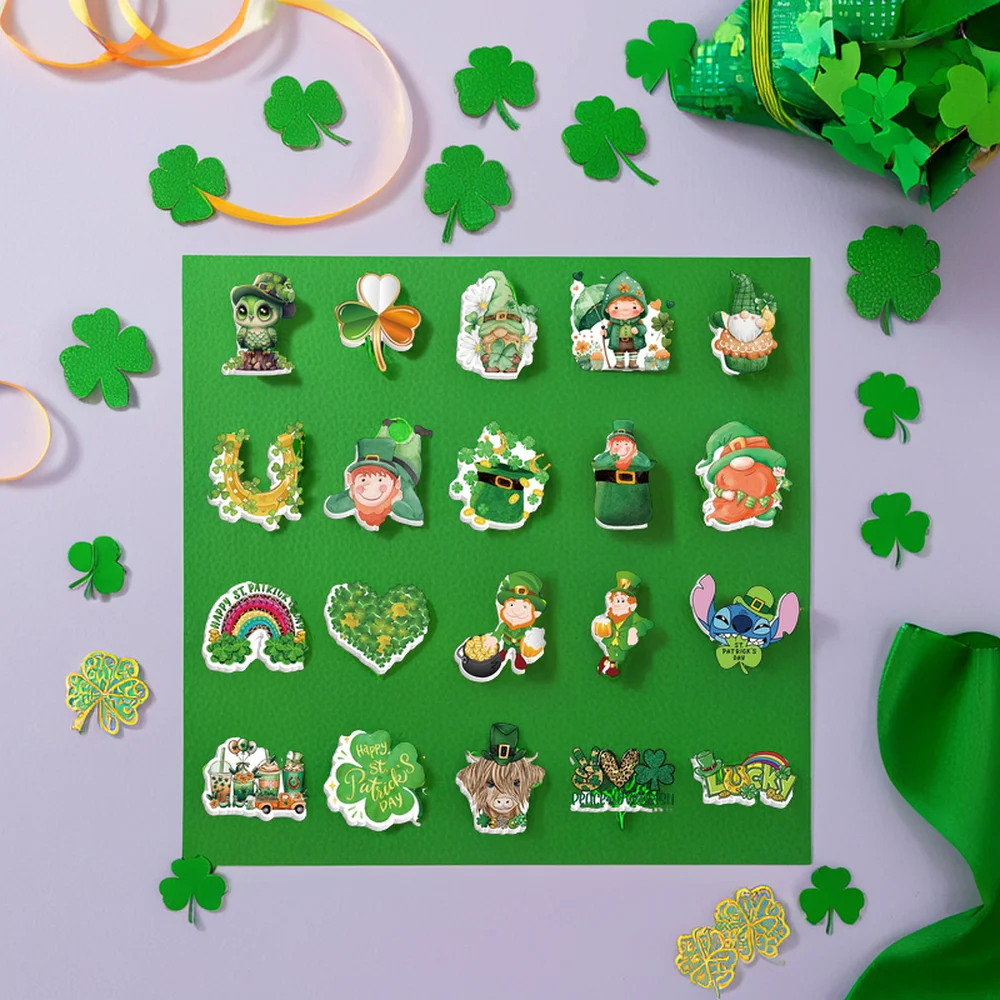 Disney St. Patricks day Flatback Planar Resin for DIY Hair Accessories Decoration Party Craft Supplies Handmade Material