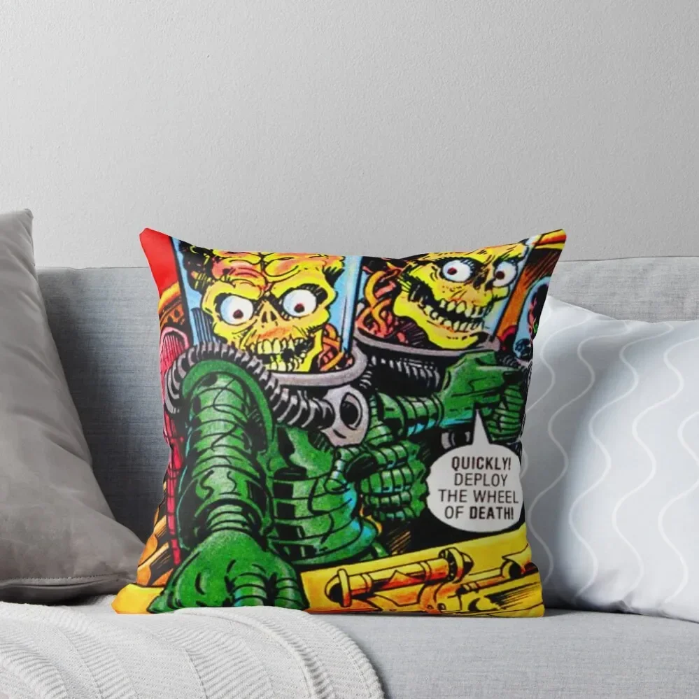 Mars attacks Deploy the wheel of death Throw Pillow Throw Pillow Covers Cushion Cover For Sofa Pillow