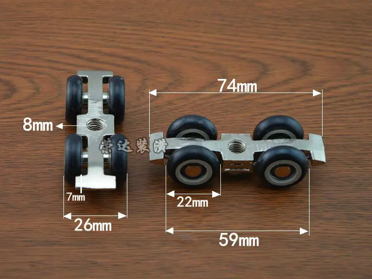 1pc Bearing hanging wheel, shower room sliding door pulley, glass door hanging wheel, glass sliding door pulley, upper wheel