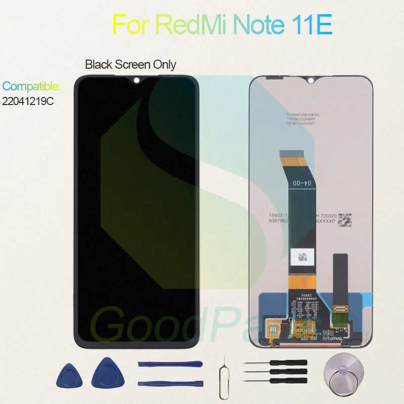 Test Before Ship For RedMi Note 11E Display Touch Screen Digitizer Panel Assembly Lcd Screen 22041219C Note 11E Screen Display