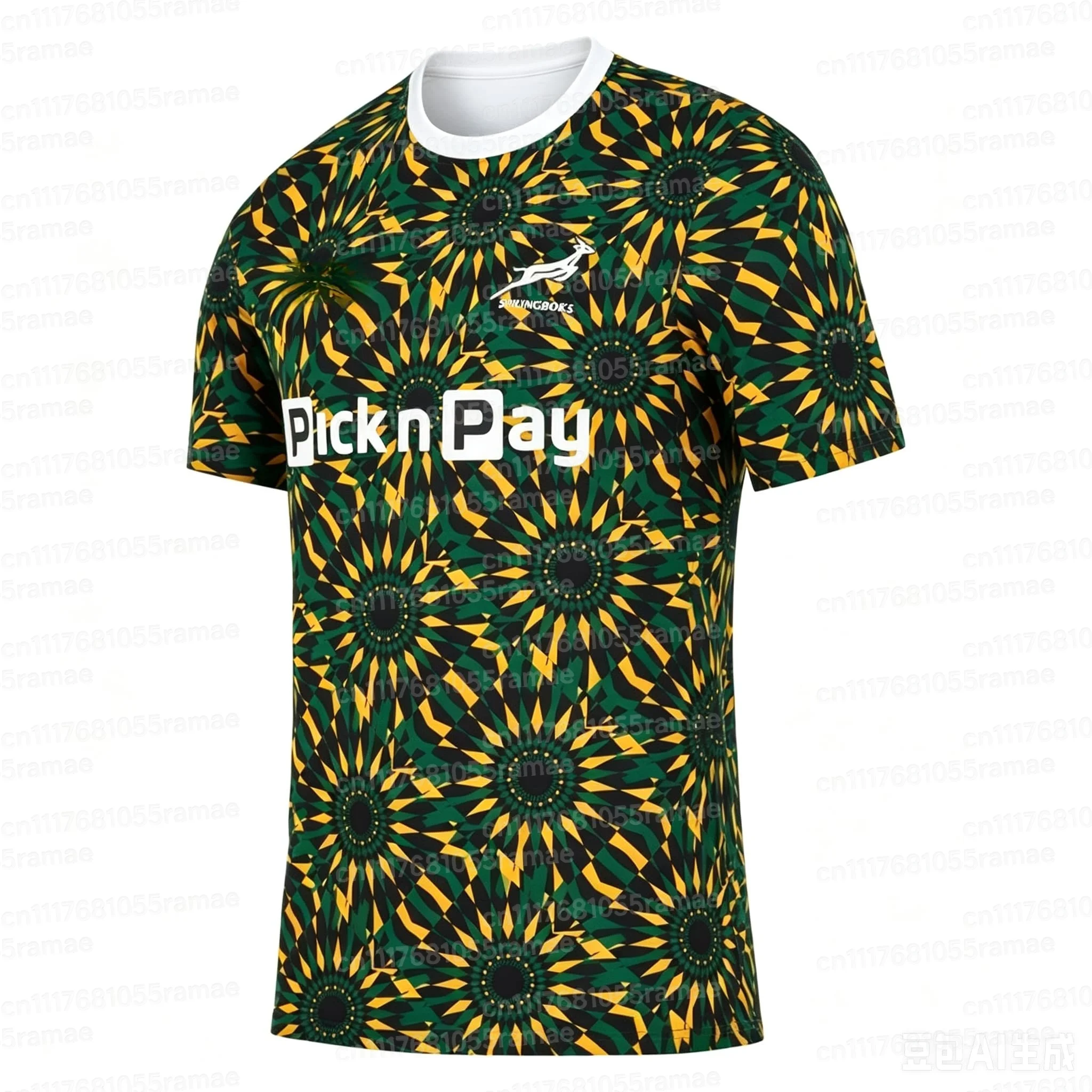 Südafrika Springboks Rugby-Trikot, Sportshirt, Springbok-Nationalmannschaft, Fan, Freizeit-Trainingsoberteil, Rugby-Uniform, passend für die ganze Familie. – Detail 9