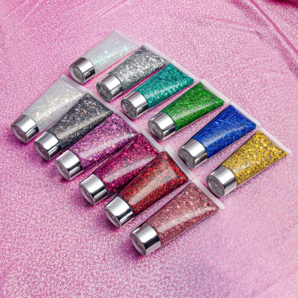 12 Colors Glitter Sequin Eyeshadow Private Label Pigmentgel Paste Gradient Laser Makeup Custom Logo Wholesale Cruelty Free