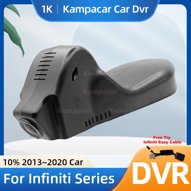 Kampacar IF01-1K 1080P Wifi Dash Cam Car Dvr Camera For Infiniti 87mm QX50 QX70 Q50 Q50L (Comfort) 2013-2020 10% Cars Dashcam