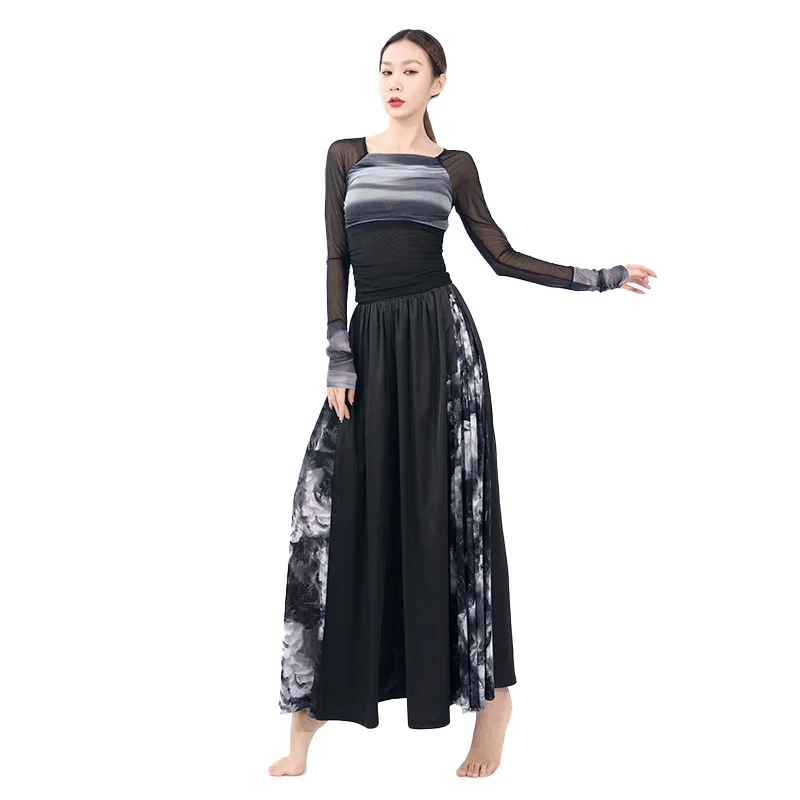 

Modern Dance Top Culotte Set Sexy Women Dance Wear Practice Clothes Fashion Oriental Performance Dancewear Suit Stage Costume