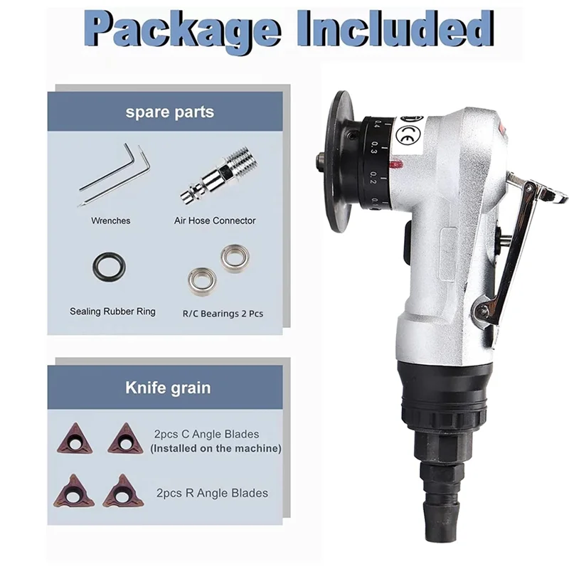 

【Must-Haves】2 In 1 Mini Pneumatic Chamfering Machine, Air Chamfer Tool For Chamfering Metal Round Corner, 45 Degree Arc Corner,