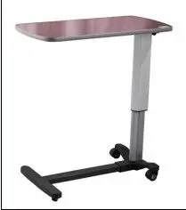 طاولة طعام مستشفى تجارية مخصصة للبيع بالجملة طاولة طعام مستشفى قابلة للتعديل مع عجلات لكبار السن #4