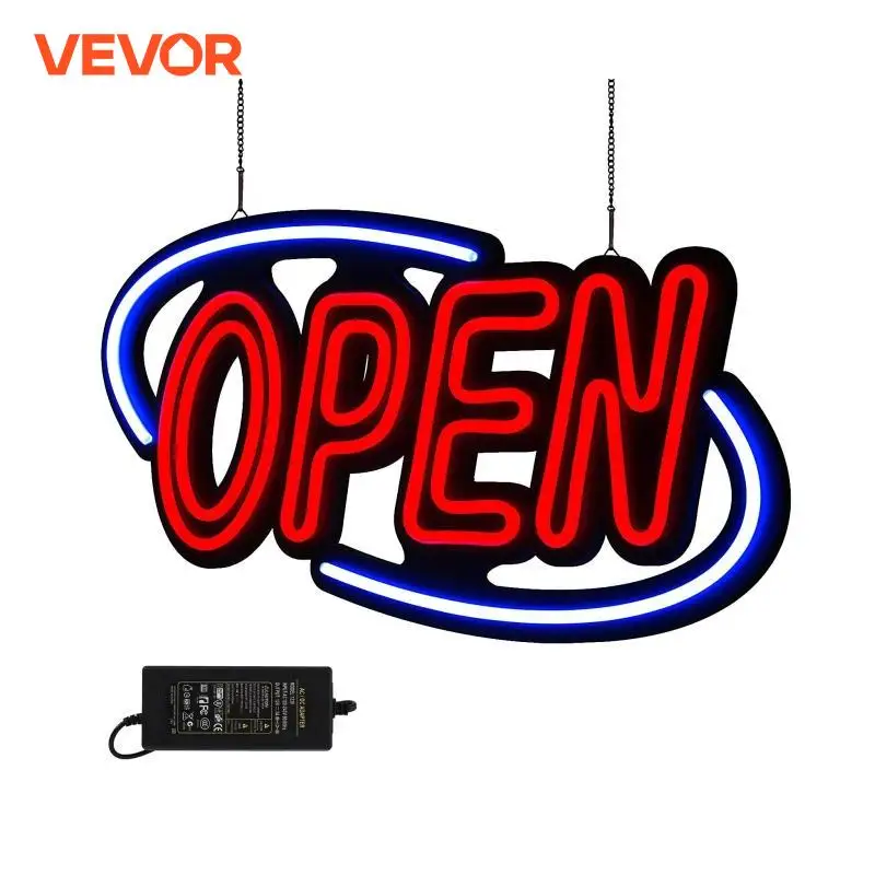 VEVOR Neon OPEN Sign Light 60W LED Light Clubs Large Horizontal Business Shop Store Flash Neon Sign For Room Party Wedding Wall