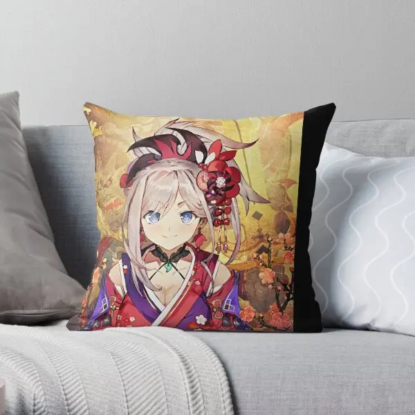 Musashi Miyamoto Knowing The Way Broadly  Printing Throw Pillow Cover Office Square Hotel Waist Pillows not include One Side