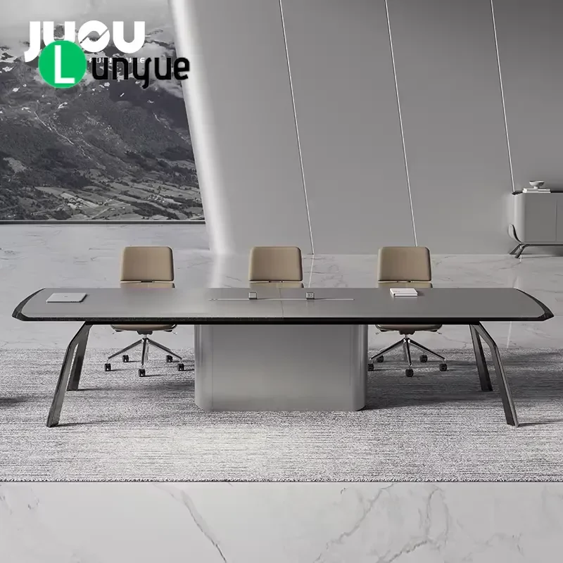 Luxury Wooden Conference Table Modern Large Office Meeting Desk High Quality Custom Furniture for Business Boardroom