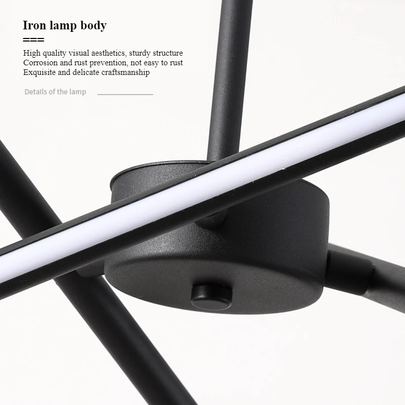 SANDYHA الحديثة هندسية قلادة ضوء الشمال تصميم أنيق لهجة الإضاءة لغرفة المعيشة طاولة طعام شنقا الثريا