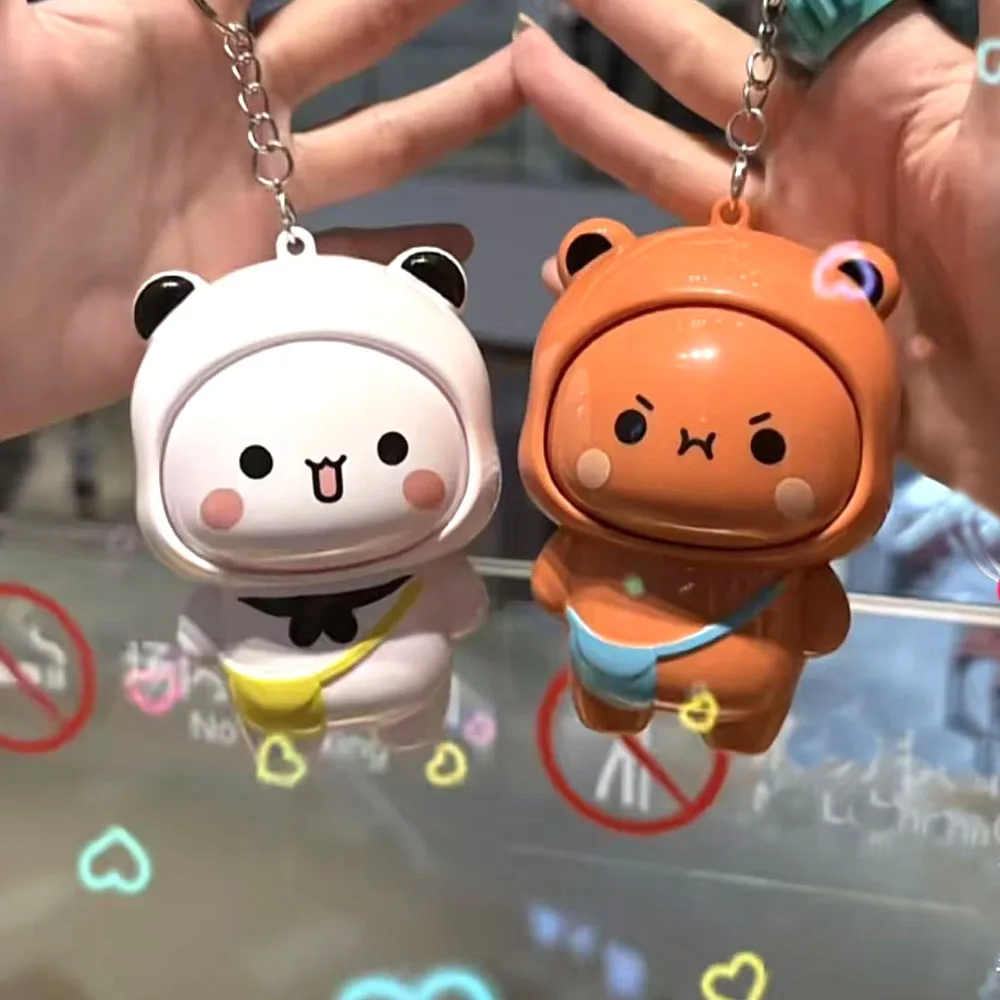 

Official Original Panda Bubu And Yier Face Changing Doll，Cute Panda Bubu And Dudu Cartoon Face Changing Keychain Pendant Doll