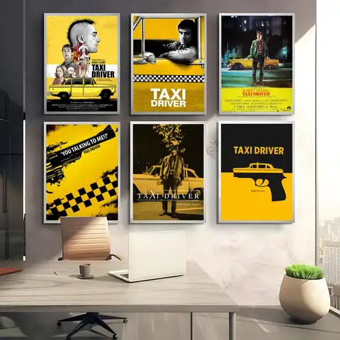 Kriminalthriller Filmer Taxiförare Målning Kalligrafi Canvastavla: Skrynkelfri Vattentät Hållbar Väggdekoration i alla utrymmen 6 best sales taxichaufför - №3