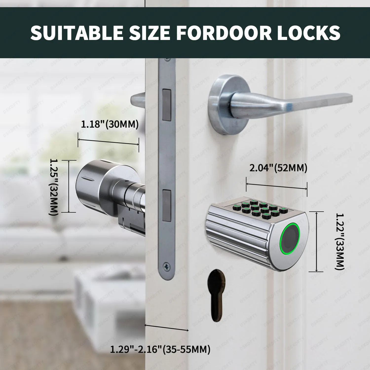 TTLOCK Fingerprint Door lock Easy to Replace Smart Electronic Door Lock with DIY Cylinder Core Fingerprint APP IC Card Unlock