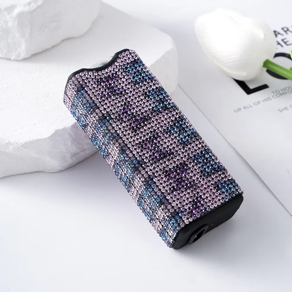 

Elegant Women's Multifunctional Lighter Diamond-Inlaid, with Built-in Flashlight, USB Rechargeable & Portable