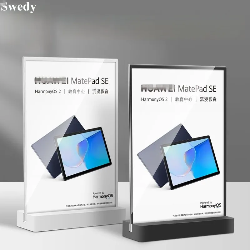 A5 148x210mm T Shape Table Acrylic Sign Holder Display Stand Menu Paper Holder Flyer Poster Frame Price Label Holder Stand