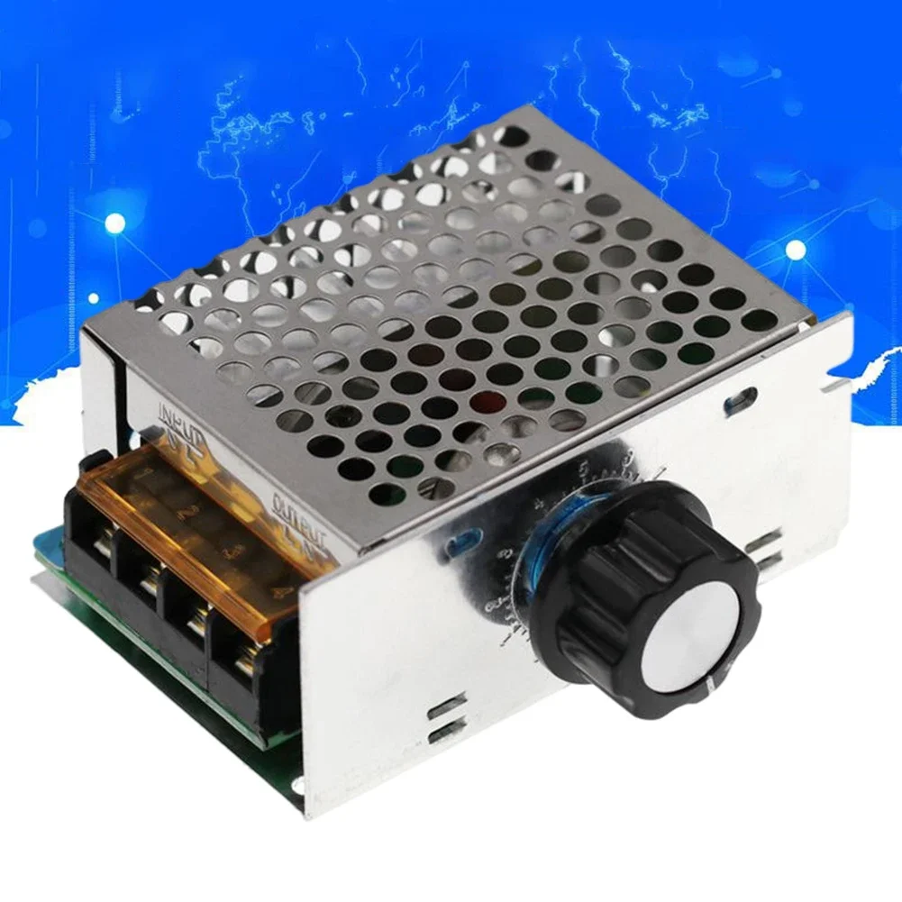 AC 220V 4000W SCR Voltage Regulator Motor Speed Controller Temperature Dimmer Governor for Home/Industrial Enterprises