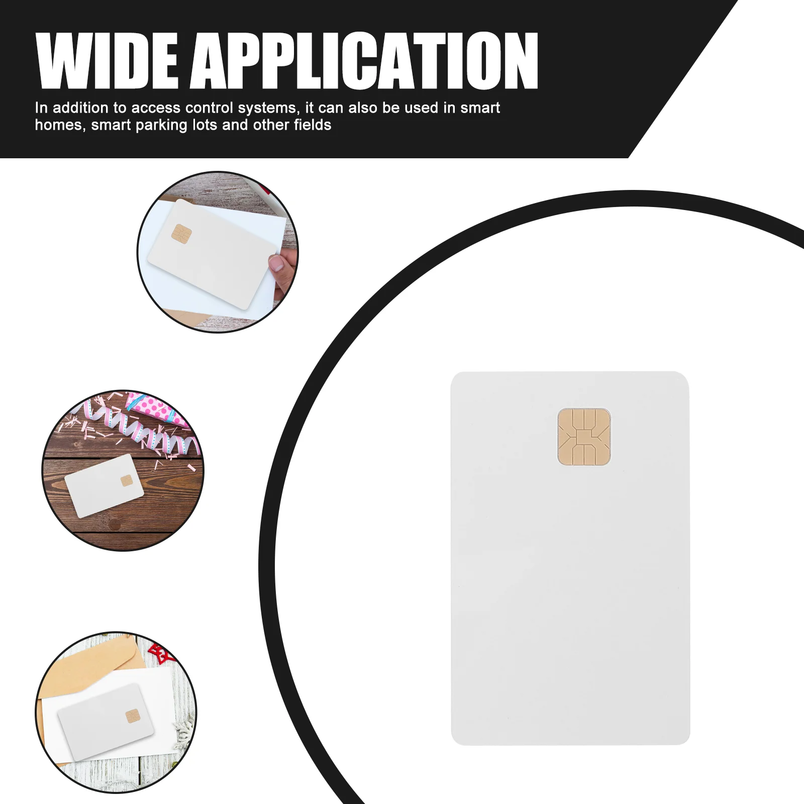 10 Pcs White At24c02 Ic Card 2k Memory Access Control System 10pcs Credit Cards Intelligent Blank with Chip Pvc Smart