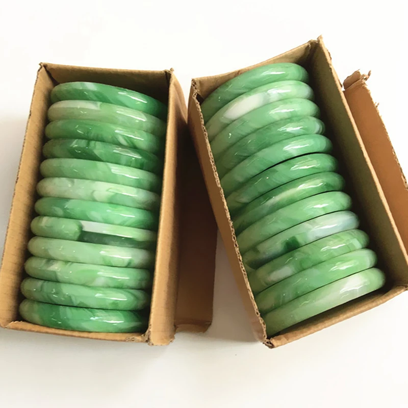 Imitation Jade Bracelet Green Women\'s Vintage Round Bracelet Ladies Jewelry Gift