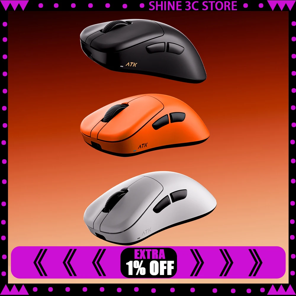 

ATK Blazing Sky Z1V2 Ultimate Wireless Mouse Dual Mode PAW3950 Ultra 8000Hz Polling Rate Mouse Right-Hand Gaming Mice PC Gifts