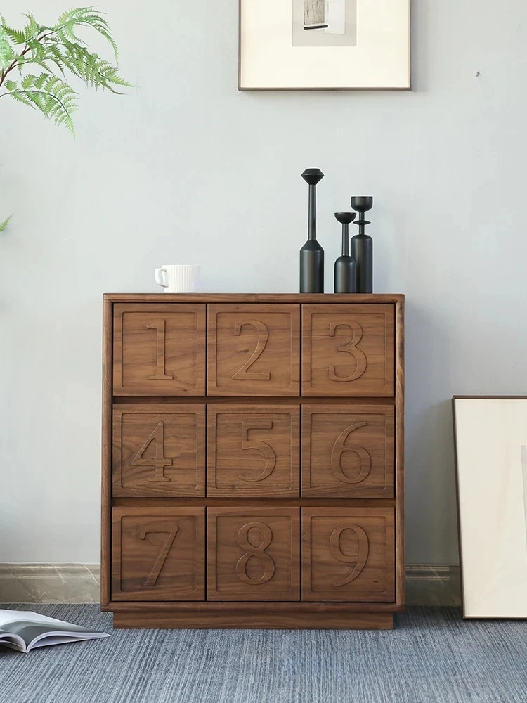 

Nordic Style Solid Wood Locker Household Minimalist Storage Cabinet