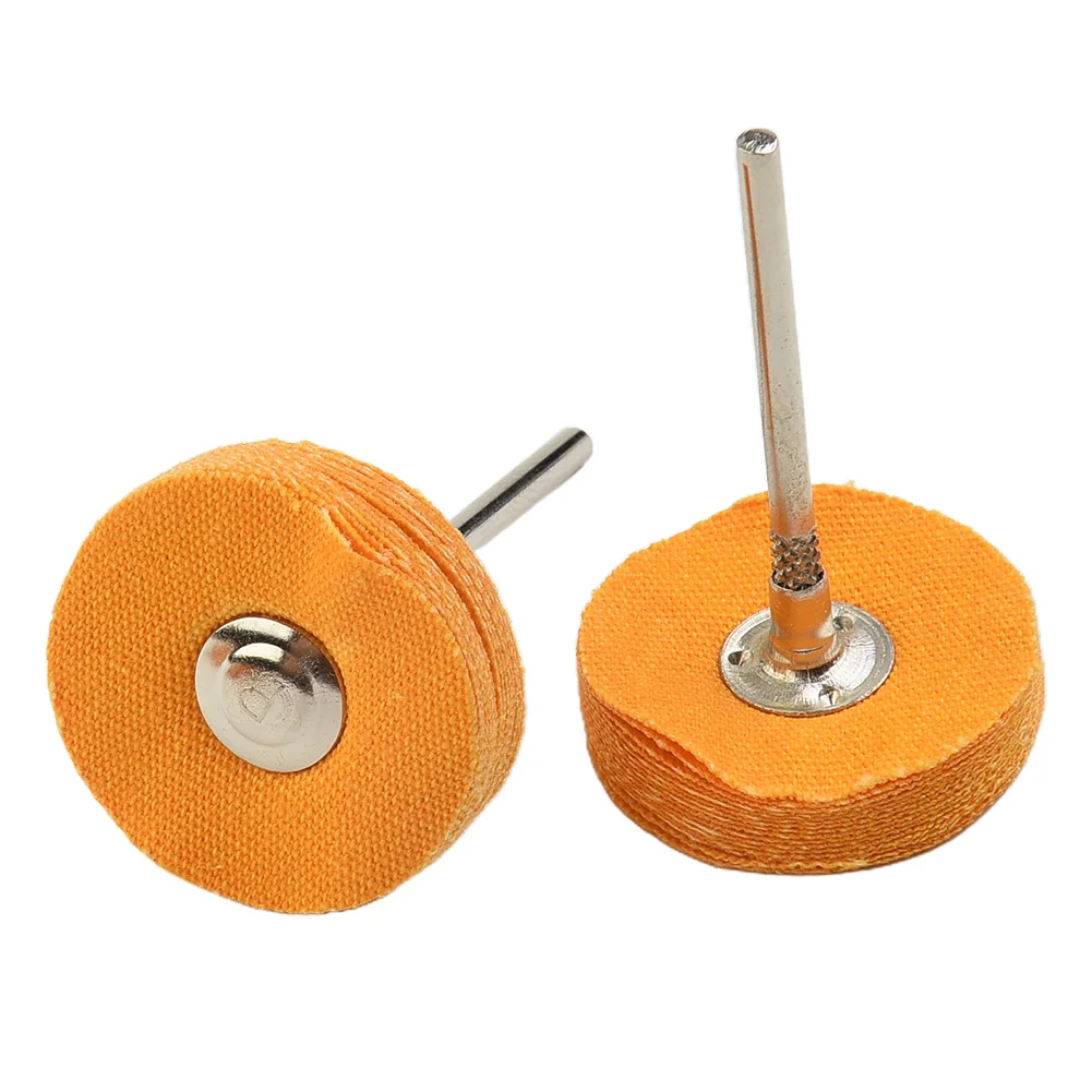Gadget Pack 10pcs Buffing Polishing Wheel Wool Yellow Cotton Cloth Set Shank Electrical Grinding Suitable Parts