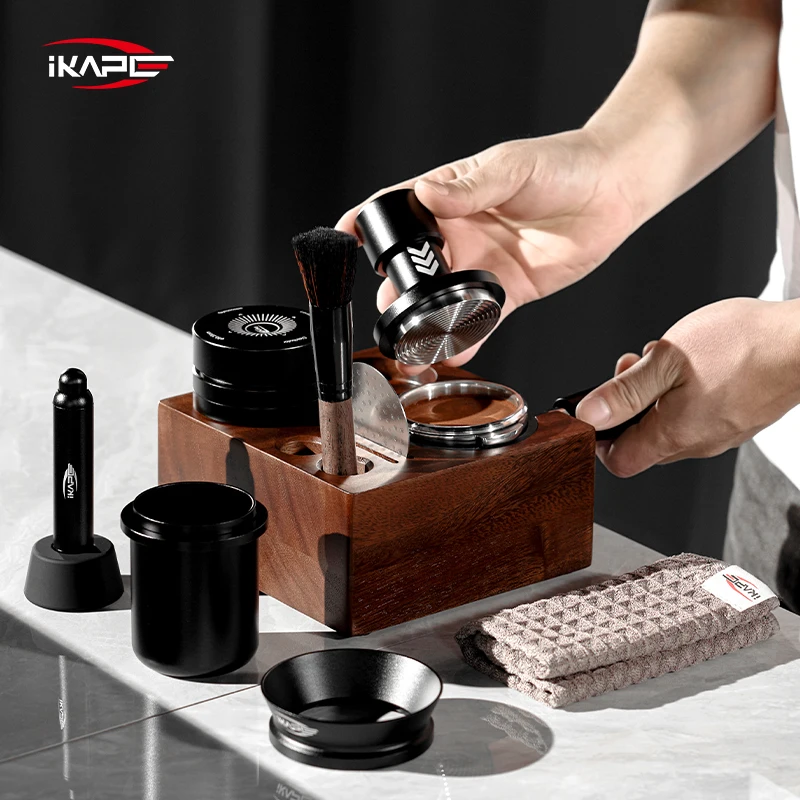 IKAPE 10-in-1 Espresso Kit:Tamper,Distributor,WDT Tool,Portafilter.for 3 Ear Delonghi/3 Ear 54MM Breville/58MM E61 Coffee Maker