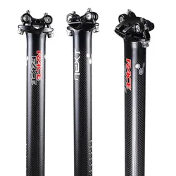 Yarış yüz sonraki 3K bitirmek hafif yol bisiklet Seatpost karbon MTB sele 27.2/30.8/31.6mmx35 0/400mm