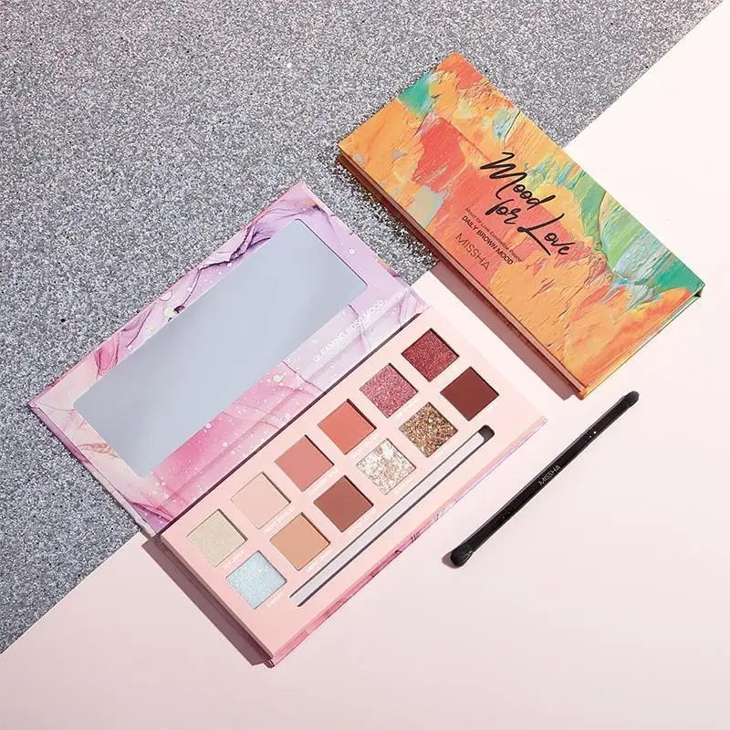 Paleta de Sombras Missha Matte 2 Cores, Paleta de Maquiagem para Meninas, Cosmético Duradouro