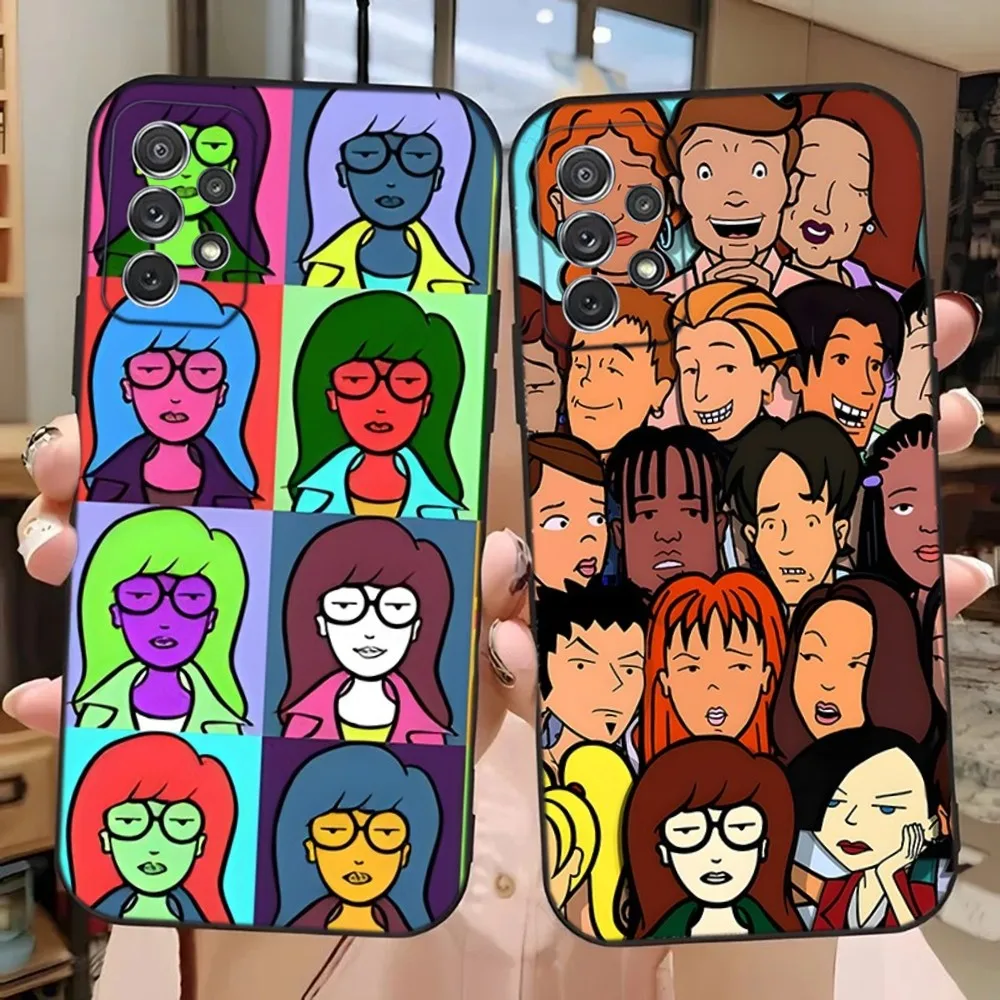 Cartoon D-Daria Phone Case For Samsung Galaxy A13,A21s,A22,A31,A32,A52,A53,A71,A80,A91 Soft Black Phone Cover