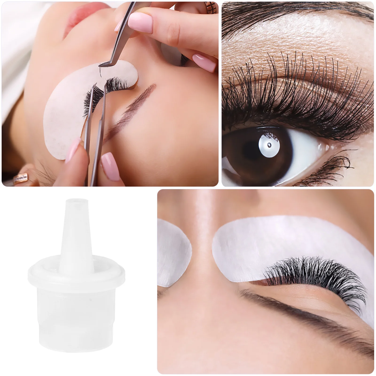 

20pcs Eyelash Glue Nozzle Replacement Clear Anti-Clogging Bottle Mouth For Lash Extension Tools Grafted Mascara Head