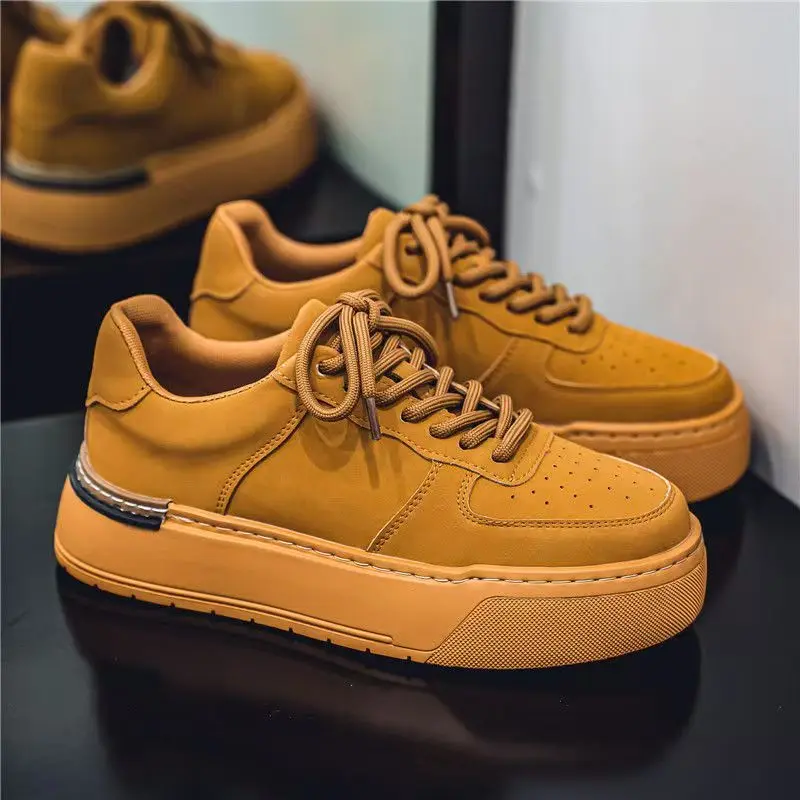 

Platform Skate Shoes Men's Street Fashion Skateboarding Shoes Shock Absorption Comfortable Skateboard Sneakers Outdoor Casual