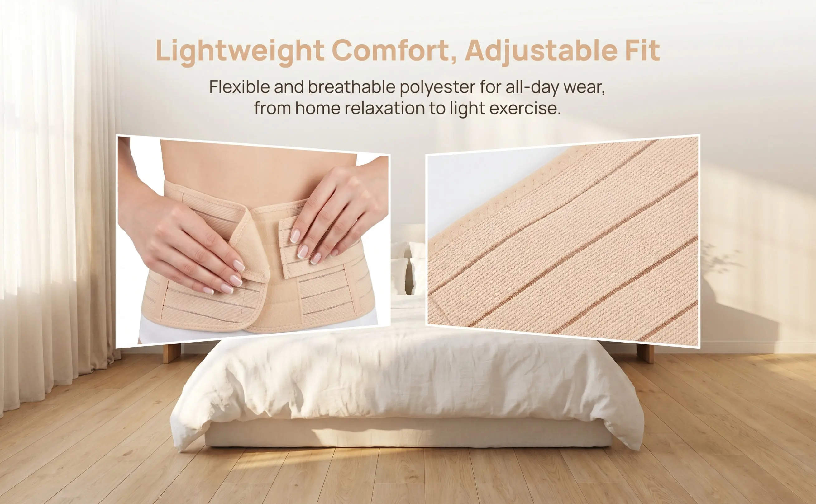 Lightweight Postpartum Belly Wrap Abdominal Binder for Women After Delivery Waist Shaping Core Support Yoga Running Convenient