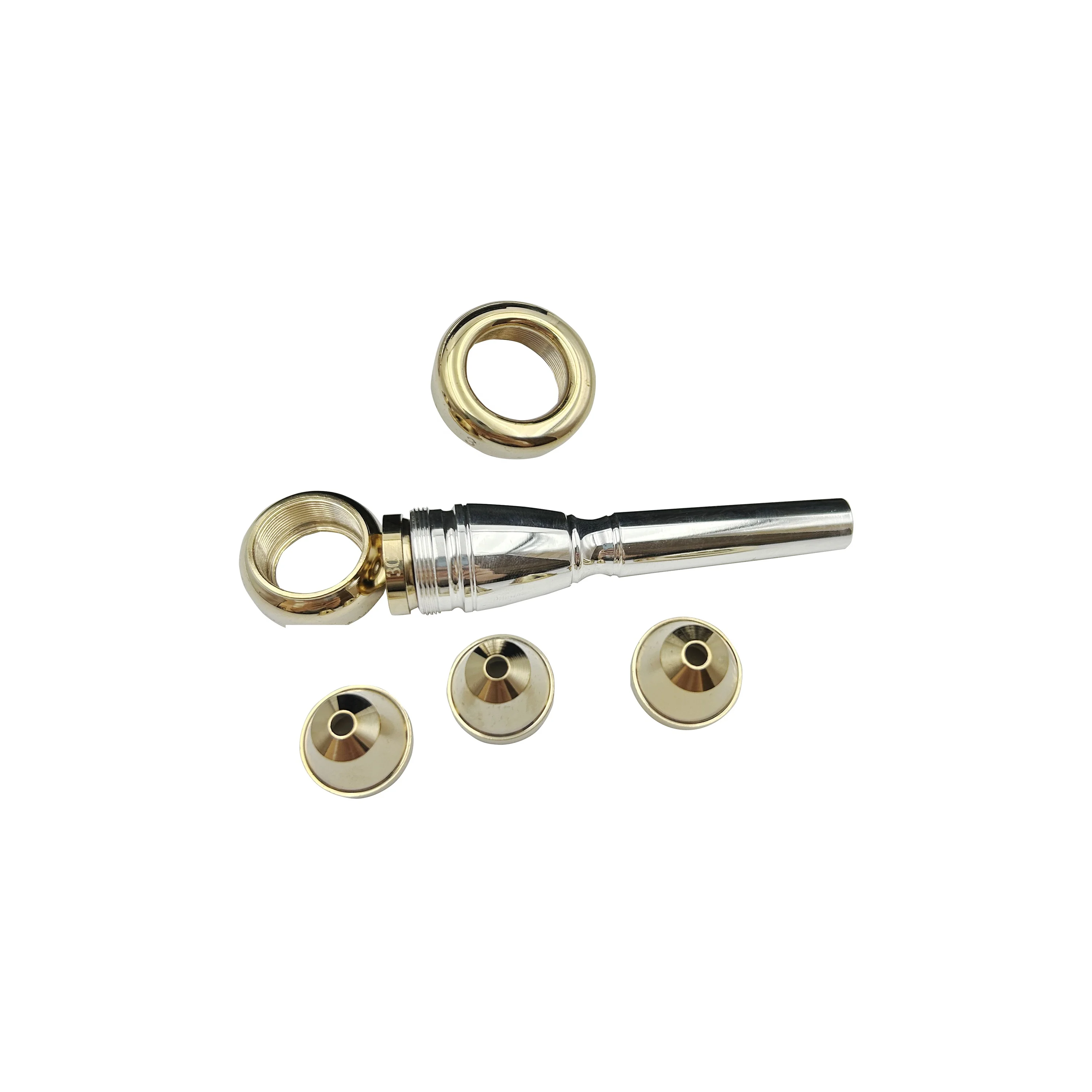 

SEASOUND High Quality Brass And Copper Trumpet Mouthpiece Set Silver Plated Cornet MPTR401S1 Musical Instrument Accessories