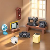 Radio rétro, caméra TV, enregistreur, gramophone, miniatures d'appareils électroménagers, ornement de salon, décoration de maison de poupée, accessoire de bricolage 5