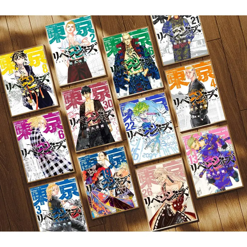 1 قطعة أنيمي اليابانية الكلاسيكية طوكيو المنتقمون المشارك طباعة لغرفة النوم غرفة المعيشة ديكور المنزل اللوحة جدار الفن HD صورة جدارية #1