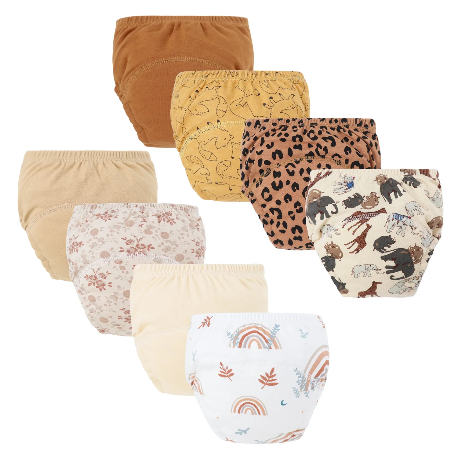 سروال تدريب حفاضات الأطفال للفتيات والأولاد حفاضات قابلة للغسل حفاضات قماشية للرضع قابلة لإعادة الاستخدام ملابس داخلية للأطفال شورت للأطفال الصغار #5