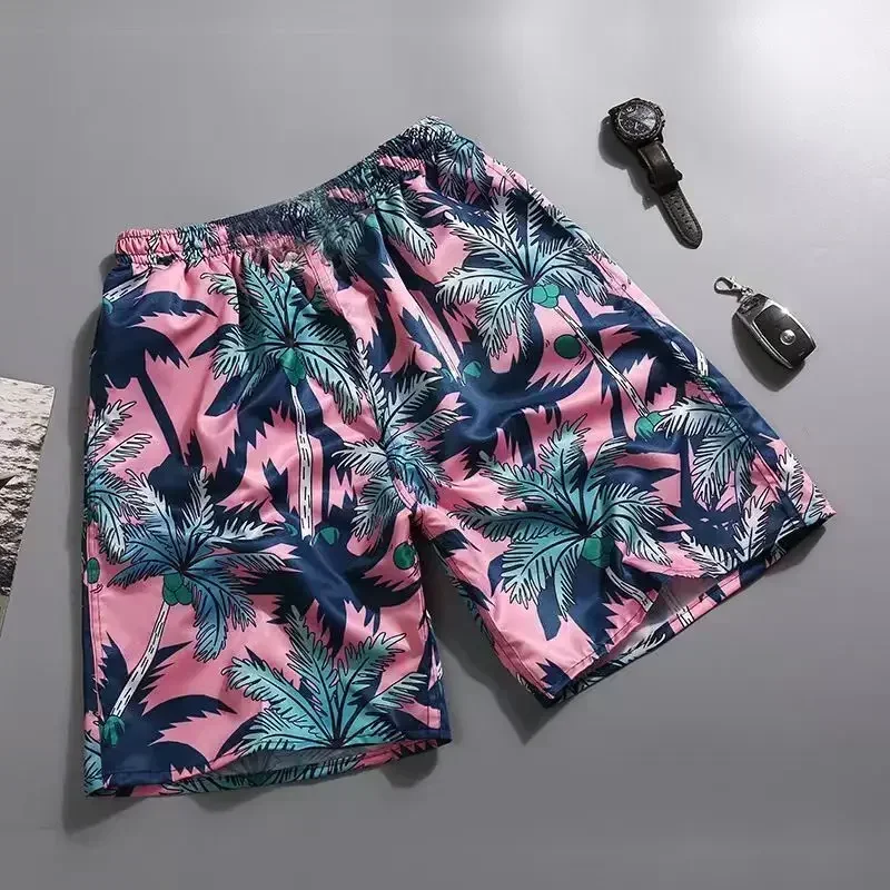 2023 NEW Summer Swim Shorts Plus Size For Men Flower Printed Beach Shorts Blue Borad Shorts gym Pants Swimming Surfing Dropship