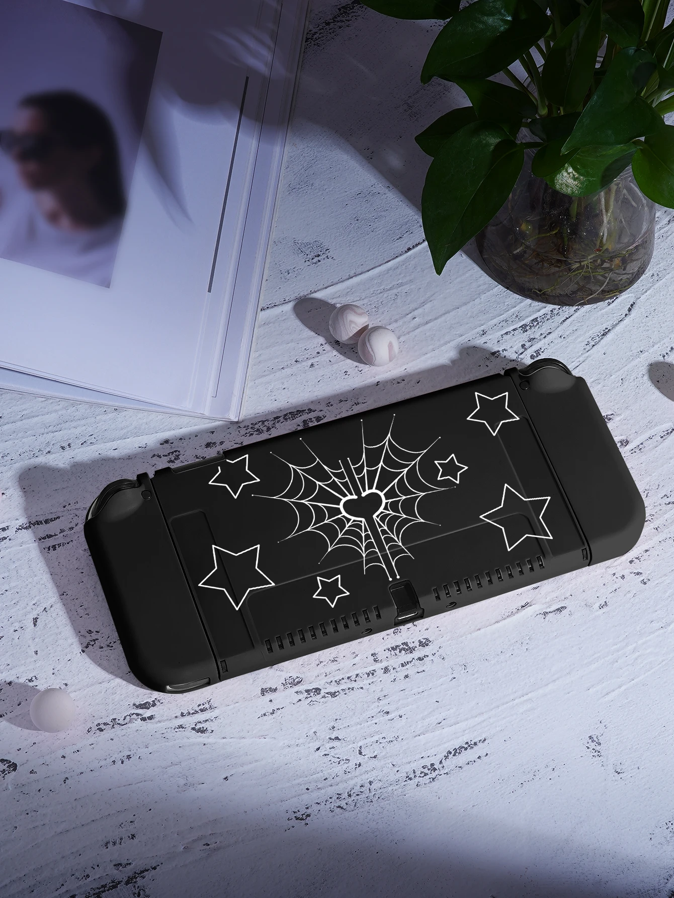 Spider web Case for Nintendo Switch OLED, NS Game Accessories,Handheld Separable Shell for NS Joycon, Switch Cover