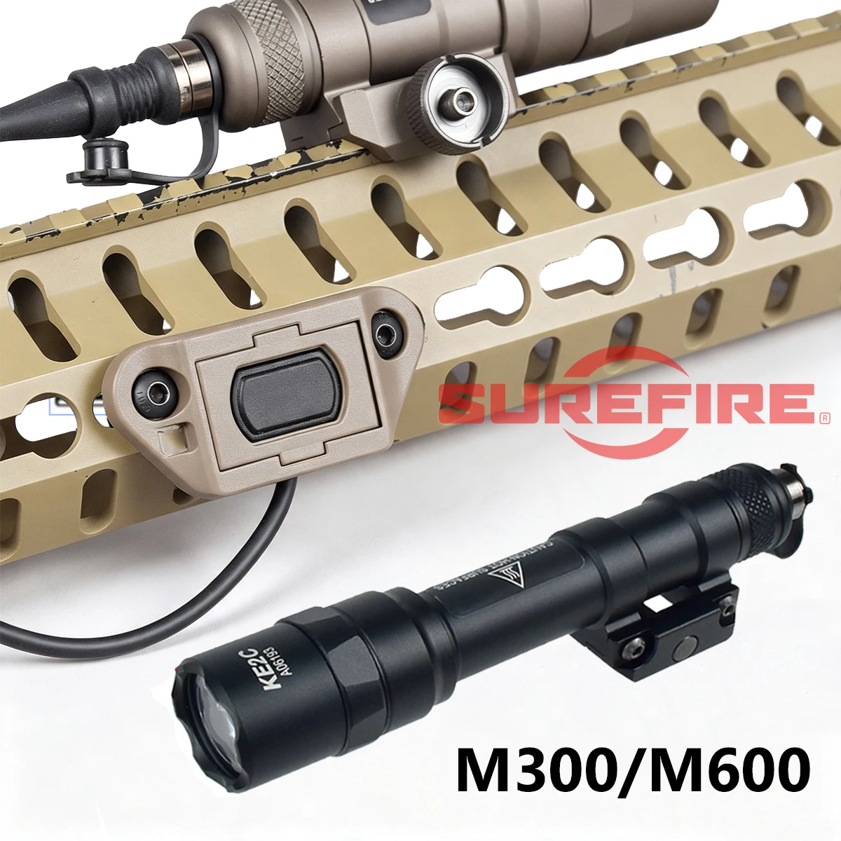 Tactical Button Remote Pressure Switch M-LK Keymod 20mm Rail Rifle Airsoft SureFire M300 M600 Scout LED Light Weapons Flashlight