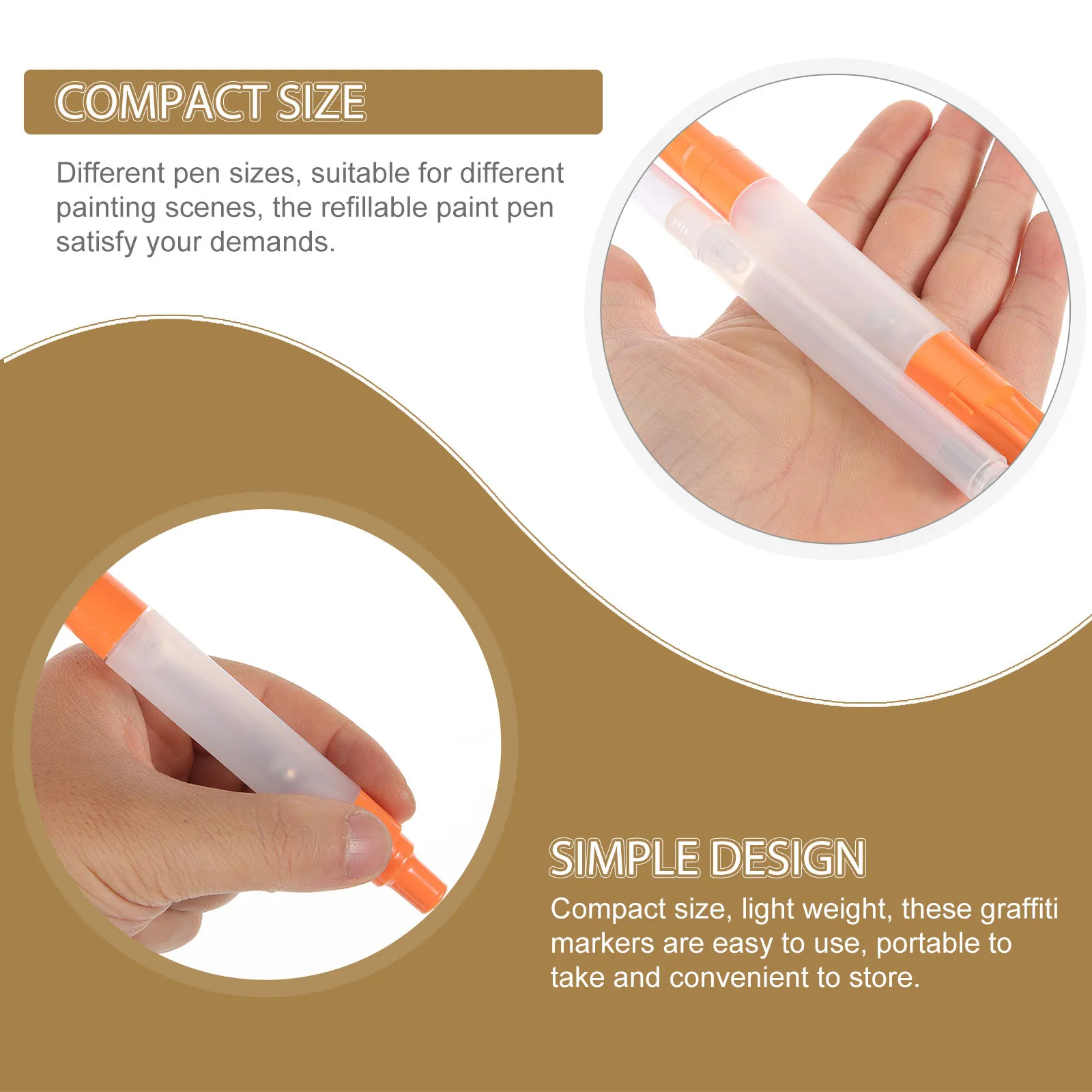 

3Pcs Empty Paint Pens Refillable Marker Pens Sturdy Graffiti Markers for Drawing Writing Office Art Refillable Paint Pen