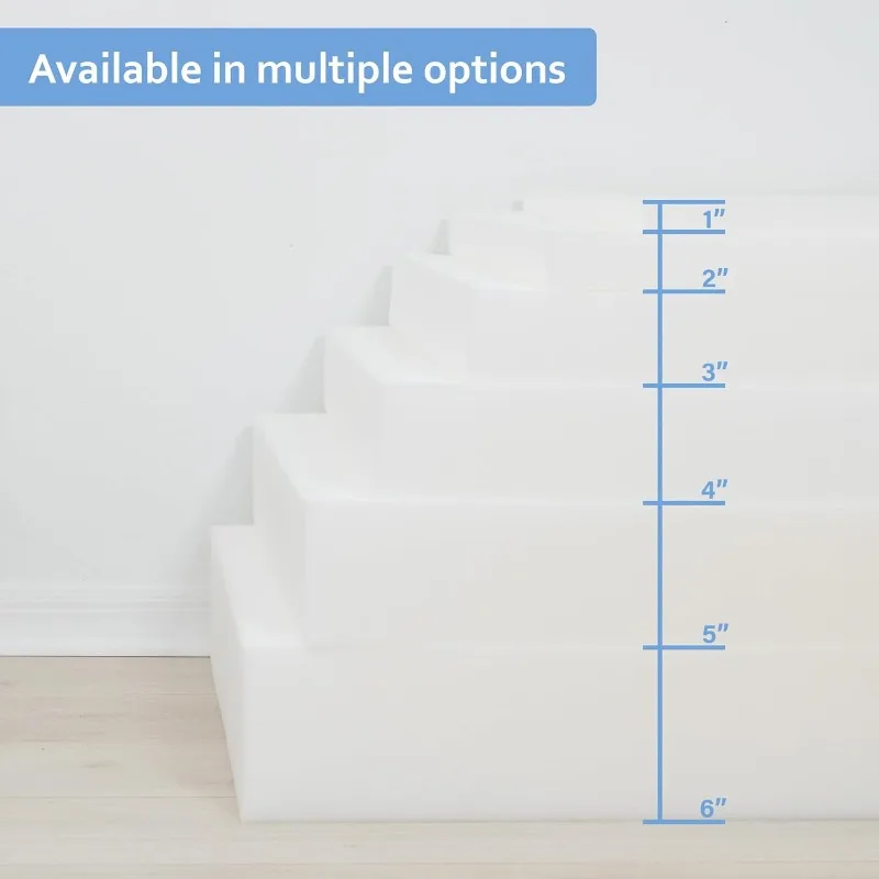 ارتفاع 6 بوصة × 24 بوصة عرض × 72 بوصة طول 44ILD (مثبت) وسادة تنجيد مصنوعة في الولايات المتحدة الأمريكية