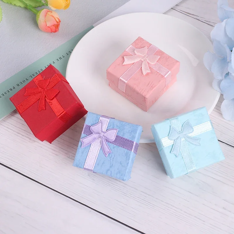 10 قطعة/المجموعة منظم المجوهرات هدية صندوق قلادة أقراط حلقة صندوق تغليف ورقي #2