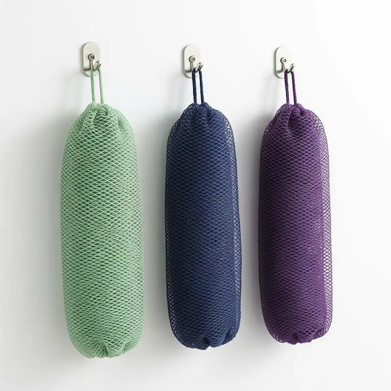 African Exfoliating Net Bath Sponge Quick Drying Shower Puff Stretchable for Full  Cleaning Travel Home Use view 6