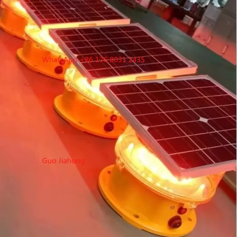 

Solar Led Light for Communication Tower Flashing Red Synchronize Gps Aviation Solar Warning Light