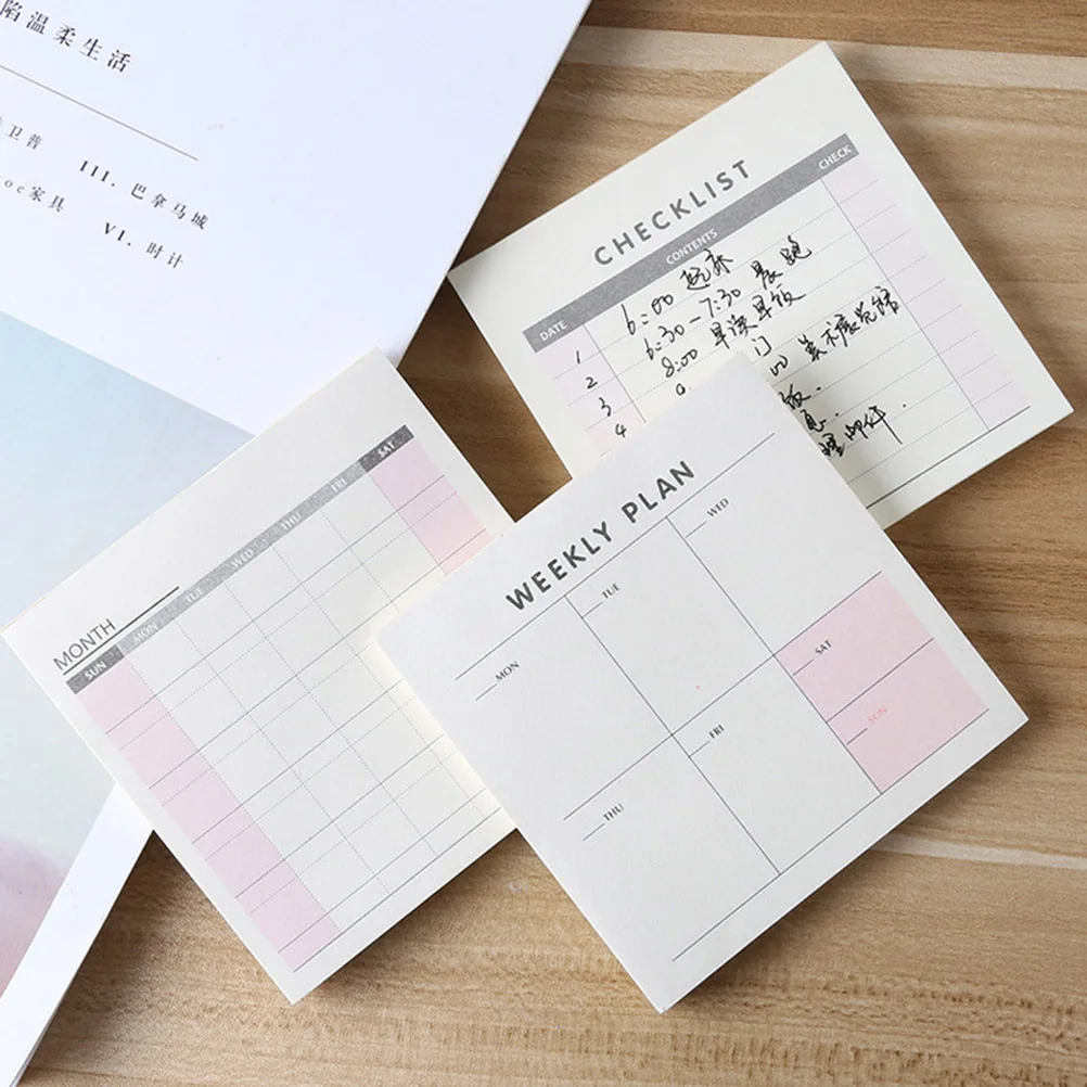 

60 Sheets Memorandum Notebook Office Pads Weekly Planner Notebooks for Work Notepad