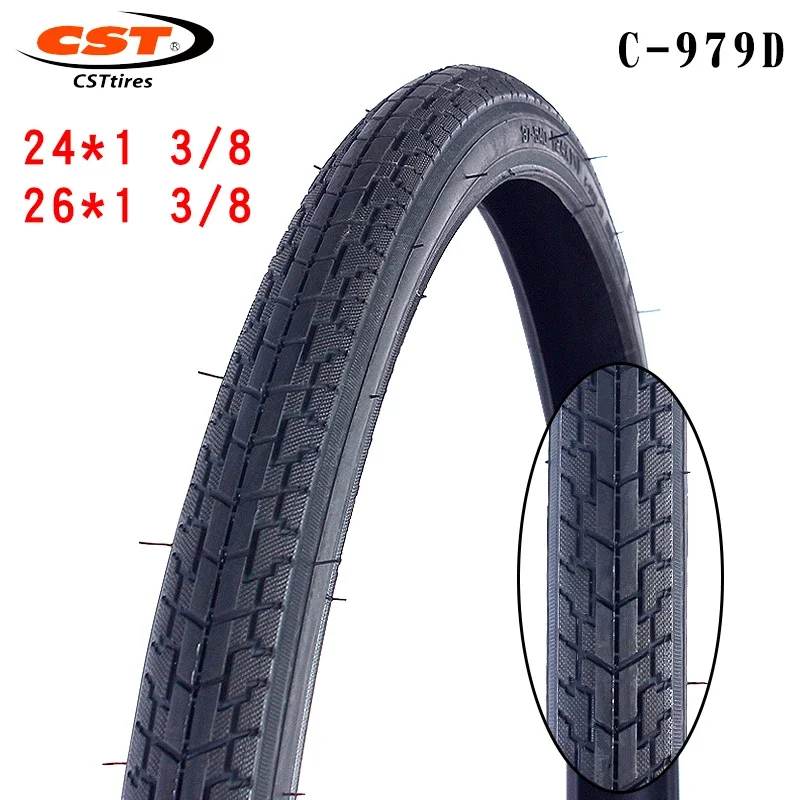 CST Mountain Bike Tire C979D 24 26Inch Steel Wire 24 26 27*1 3/8 Anti Slip Wear Resistant Bicycle Tire